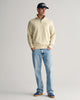 SILKY BEIGE, REG SHIELD HALF ZIP SWEAT BY GANT AU.