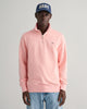 BUBBELGUM PINK, REG SHIELD HALF ZIP SWEAT, FRONT-VIEW BY GANT AU.