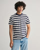 EVENING BLUE, STRIPE SS T-SHIRT, FRONT-VIEW BY GANT AU.