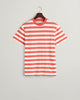 SUNSET PINK, STRIPE SS T-SHIRT, FLAT-LAY BY GANT AU.