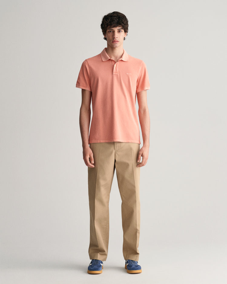 PEACHY PINK, SUNFADED PIQUE SS RUGGER BY GANT AU.