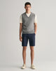 MARINE, SLIM TWILL SHORTS, FRONT-VIEW BY GANT AU.