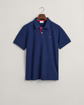 PERSIAN BLUE, REG CONTRAST PIQUE SS POLO BY GANT AU.