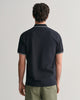 BLACK, TIPPING SS PIQUE POLO, BACK-VIEW BY GANT AU.