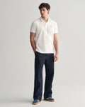 WHITE, TIPPING SS PIQUE POLO BY GANT AU.
