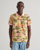 PEACHY PINK, HAWAII PRINT SS POLO, FRONT-VIEW BY GANT AU.