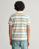 SILKY BEIGE, STRIPE PIQUE SS POLO, BACK-VIEW BY GANT AU.