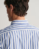 COLLEGE BLUE, REG WIDE POPLIN STRIPE SHIRT, CLOSE-UP BY GANT AU.