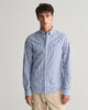 COLLEGE BLUE, REG WIDE POPLIN STRIPE SHIRT, FRONT-VIEW BY GANT AU.