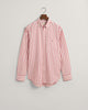 RUBY RED, REG WIDE POPLIN STRIPE SHIRT BY GANT AU.