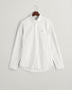 WHITE, SLIM OXFORD STRETCH STRIPE SHIRT, FLAT-LAY BY GANT AU.