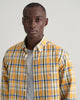 MODEL WEARING REG COTTON LINEN CHECK SHIRT