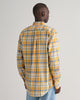 FADED ORANGE, REG COTTON LINEN CHECK SHIRT, BACK-VIEW BY GANT AU.