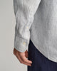 WHITE, REG LINEN STRIPE SHIRT, CLOSE-UP BY GANT AU.