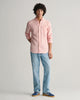 PEACHY PINK, REG LINEN STRIPE SHIRT BY GANT AU.