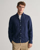 MARINE, REG GMNT DYED LINEN SHIRT, FRONT-VIEW BY GANT AU.