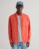 BURNT ORANGE, REG GMNT DYED LINEN SHIRT, FRONT-VIEW BY GANT AU.