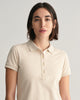 SOFT OAT, CONTRAST COLLAR SS PIQUE POLO, CLOSE-UP BY GANT AU.