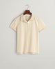 SOFT OAT, CONTRAST COLLAR SS PIQUE POLO, FLAT-LAY BY GANT AU.