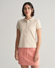 SOFT OAT, CONTRAST COLLAR SS PIQUE POLO, FRONT-VIEW BY GANT AU.