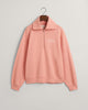 PEACHY PINK, ARCH HALF ZIP SWEAT, FLAT-LAY BY GANT AU.