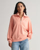 PEACHY PINK, ARCH HALF ZIP SWEAT, FRONT-VIEW BY GANT AU.