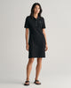 BLACK, SLIM SHIELD SS PIQUE POLO DRESS, FRONT-VIEW BY GANT AU.