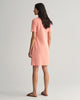 PEACHY PINK, SLIM SHIELD SS PIQUE POLO DRESS, BACK-VIEW BY GANT AU.