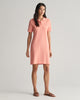 PEACHY PINK, SLIM SHIELD SS PIQUE POLO DRESS, FRONT-VIEW BY GANT AU.