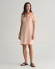 PUMPKIN ORANGE, STRIPED SHIELD SS PIQUE POLO DRESS BY GANT AU.