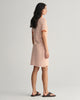 PUMPKIN ORANGE, STRIPED SHIELD SS PIQUE POLO DRESS, BACK-VIEW BY GANT AU.