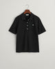 BLACK, SLIM SHIELD SS PIQUE POLO, FLAT-LAY BY GANT AU.