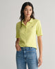 PASTEL LIME, SLIM SHIELD SS PIQUE POLO, FRONT-VIEW BY GANT AU.