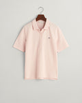 FADED PINK, SLIM SHIELD SS PIQUE POLO, FLAT-LAY BY GANT AU.