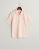 FADED PINK, SLIM SHIELD SS PIQUE POLO, FLAT-LAY BY GANT AU.