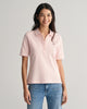 FADED PINK, SLIM SHIELD SS PIQUE POLO, FRONT-VIEW BY GANT AU.