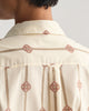 DARK KHAKI, REG MONOGRAM STRIPED COT VOILE, CLOSE-UP BY GANT AU.