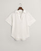 WHITE, REL LINEN POPOVER SS SHIRT, FLAT-LAY BY GANT AU.