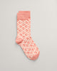 PEACHY PINK, G PATTERN SOCKS BY GANT AU.