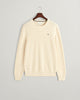 CREAM, STRIPE TEXTURED COTTON  C-NECK, FLAT-LAY BY GANT AU.