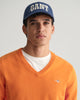 SWEET ORANGE, CLASSIC COTTON V-NECK, CLOSE-UP BY GANT AU.