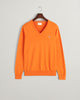 SWEET ORANGE, CLASSIC COTTON V-NECK, FLAT-LAY BY GANT AU.