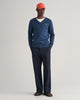 DK JEANSBLUE MELANGE, CLASSIC COTTON V-NECK BY GANT AU.