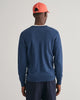 DK JEANSBLUE MELANGE, CLASSIC COTTON V-NECK, BACK-VIEW BY GANT AU.