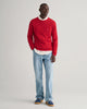 RUBY RED, COTTON PIQUE C-NECK BY GANT AU.