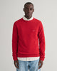 RUBY RED, COTTON PIQUE C-NECK, FRONT-VIEW BY GANT AU.