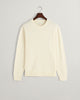 CREAM, TEXTURED COTTON C-NECK, FLAT-LAY BY GANT AU.