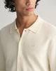 CREAM, TEXTURED COTTON SS SHIRT, CLOSE-UP BY GANT AU.