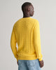 SMOOTH YELLOW, COTTON CABLE C-NECK, BACK-VIEW BY GANT AU.