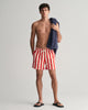 BRIGHT RED, SWIM SHORTS BLOCK STRIPE BY GANT AU.